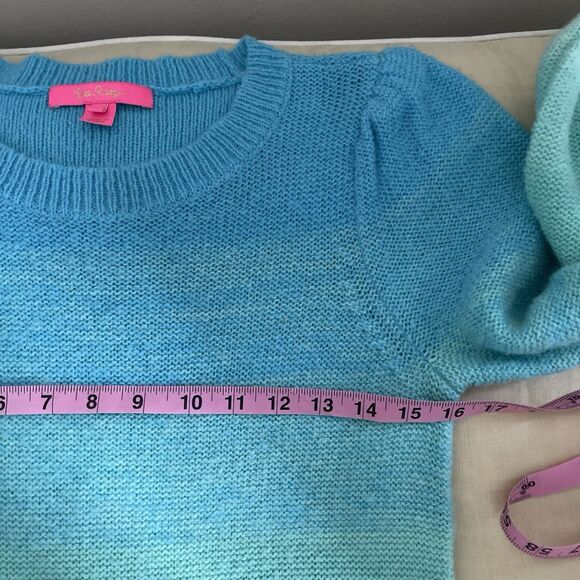 Lilly Pulitzer Olinia Sweater Seabreeze Blue Marled Ombre Women's Size S - Picture 5 of 8